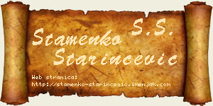 Stamenko Starinčević vizit kartica